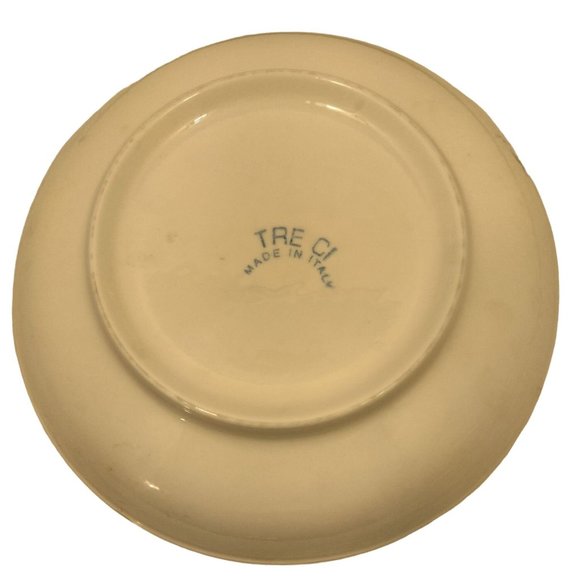 Tre Ci Pasta Serving Bowl Italy Signed Large 13 inch Red Green Border - Picture 2 of 6